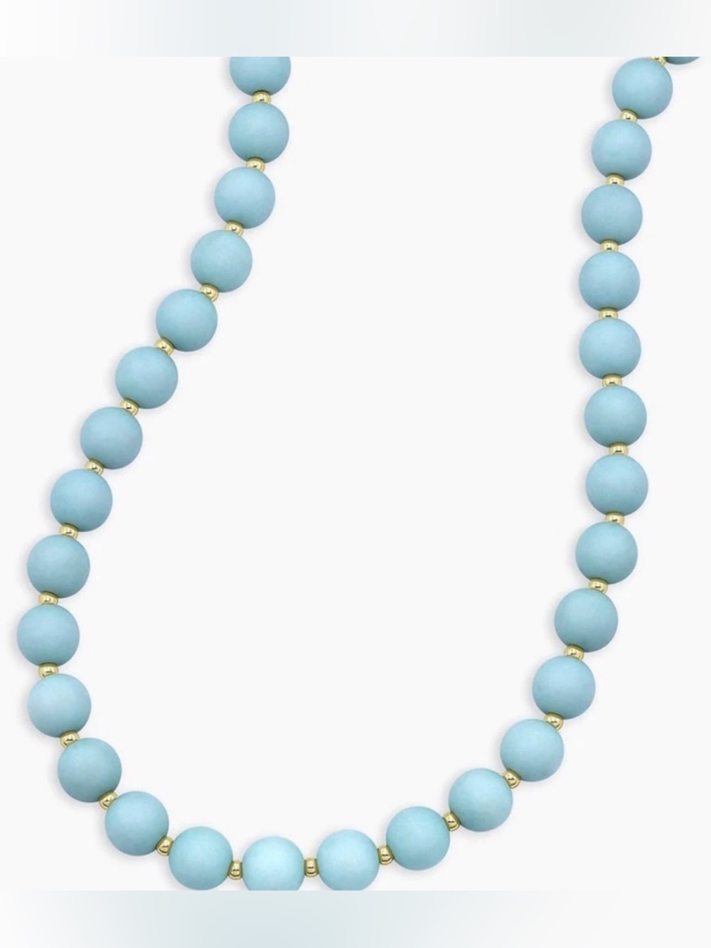 Gorjana Iris Blue Beads Necklace with Gold Plated Beads